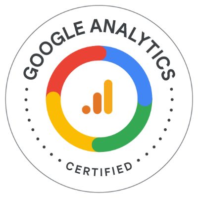 Google Analytics Certification badge by Google Skillshop - SakthiDigital