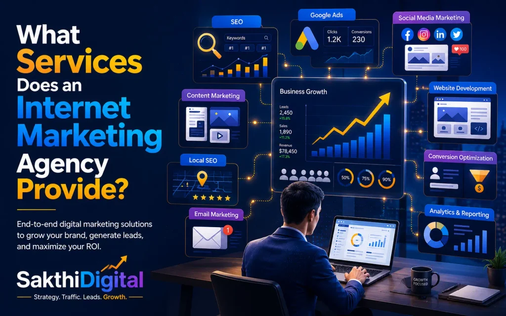 Internet marketing agency services including SEO, Google Ads, social media and analytics